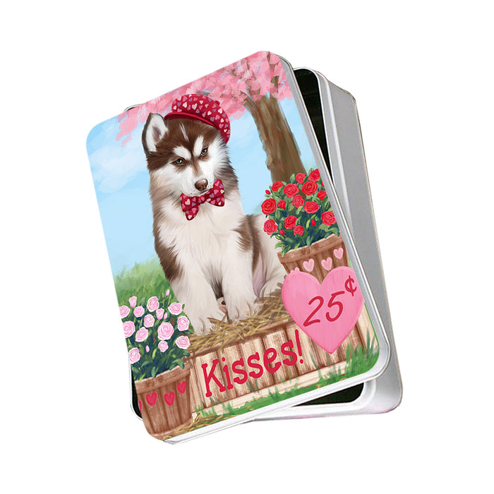 Rosie 25 Cent Kisses Siberian Husky Dog Photo Storage Tin PITN56184