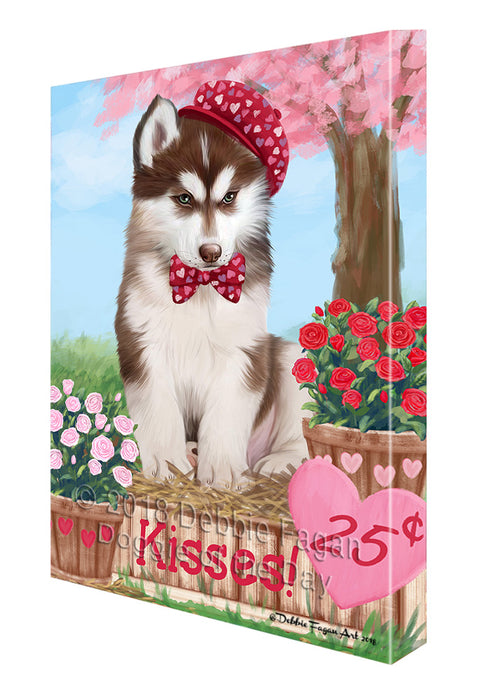 Rosie 25 Cent Kisses Siberian Husky Dog Canvas Print Wall Art Décor CVS128393