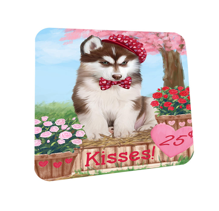 Rosie 25 Cent Kisses Siberian Husky Dog Coasters Set of 4 CST56199
