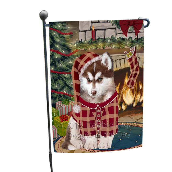 The Stocking was Hung Siberian Husky Dog Garden Flag GFLG55922