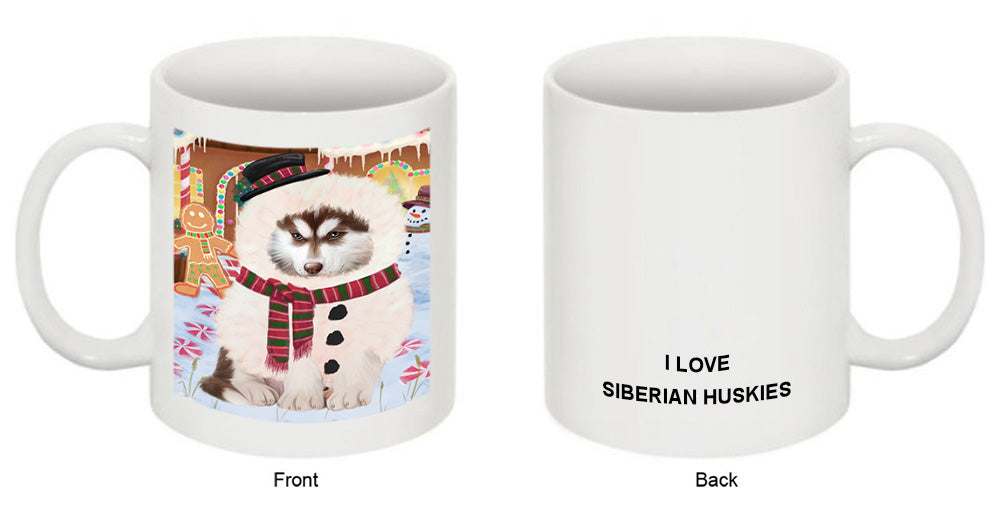 Christmas Gingerbread House Candyfest Siberian Husky Dog Coffee Mug MUG51965