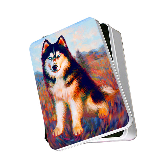 Mystic Blaze Siberian Husky Dog Photo Storage Tin PITN53589