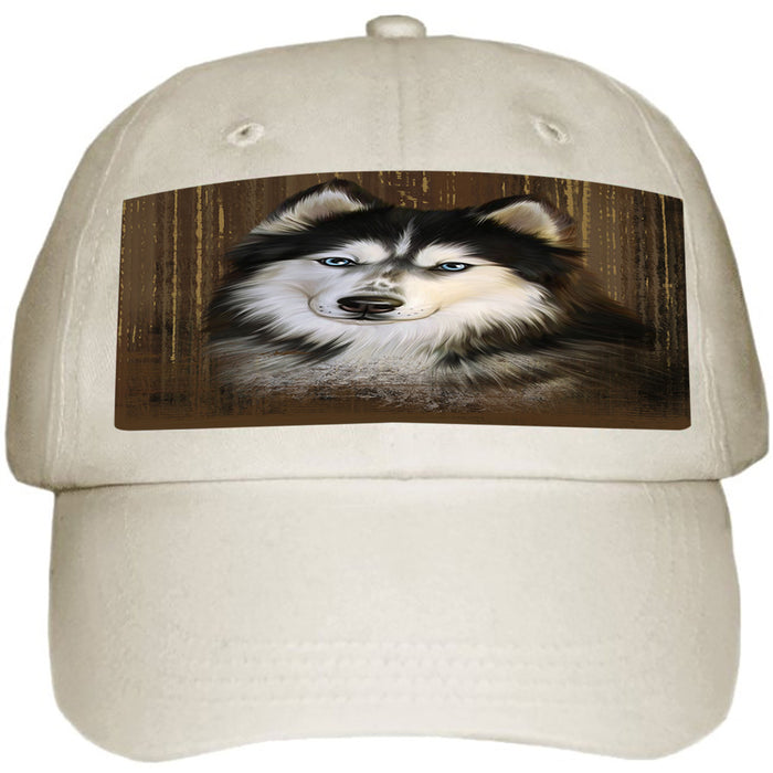 Rustic Siberian Husky Dog Ball Hat Cap HAT55221