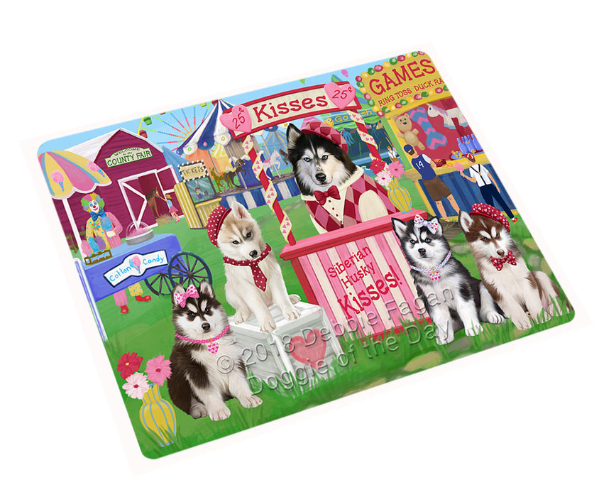 Carnival Kissing Booth Siberian Huskies Dog Magnet MAG73263 (Small 5.5" x 4.25")