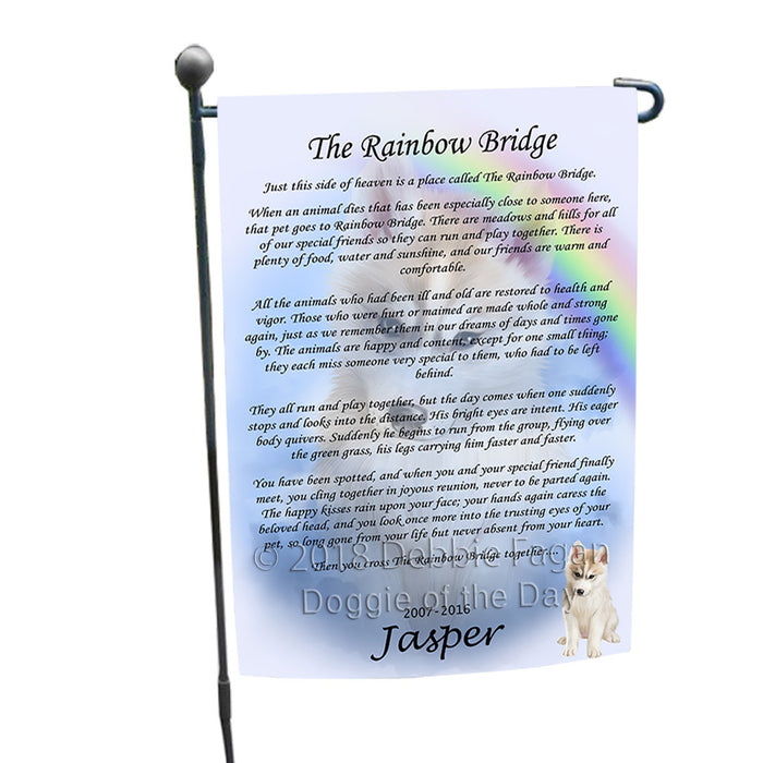 Rainbow Bridge Siberian Husky Dog Garden Flag GFLG56274