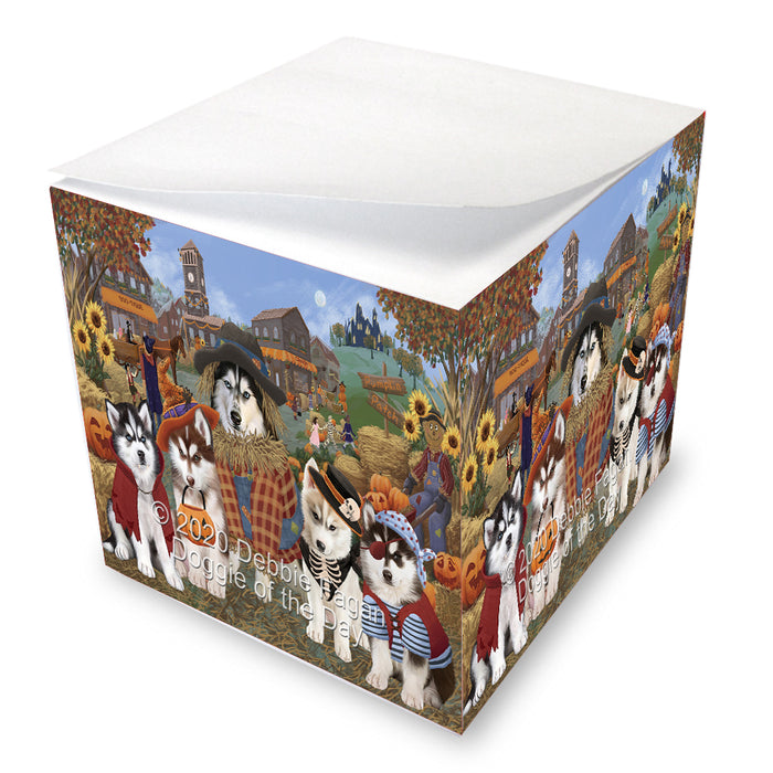 Halloween 'Round Town Siberian Husky Dogs Note Cube NOC-DOTD-A56857