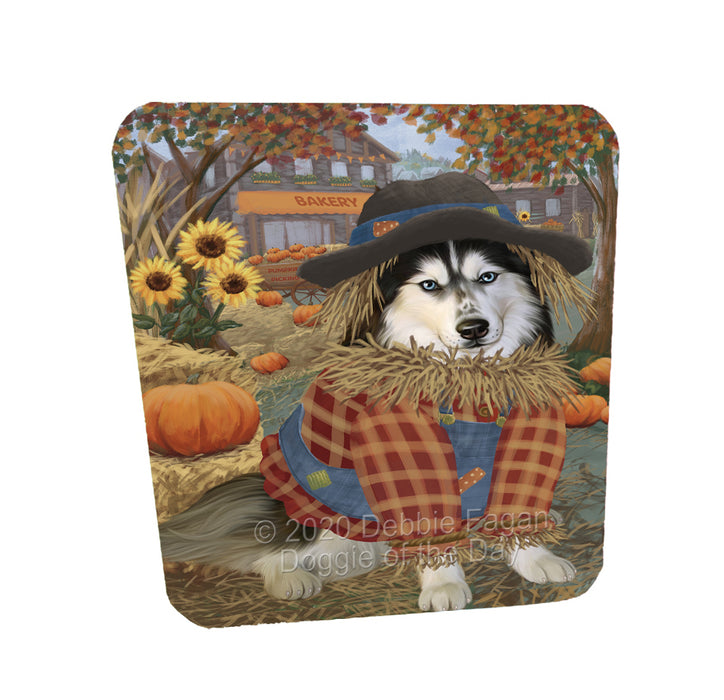 Halloween 'Round Town Siberian Husky Dogs Coasters Set of 4 CSTA58023