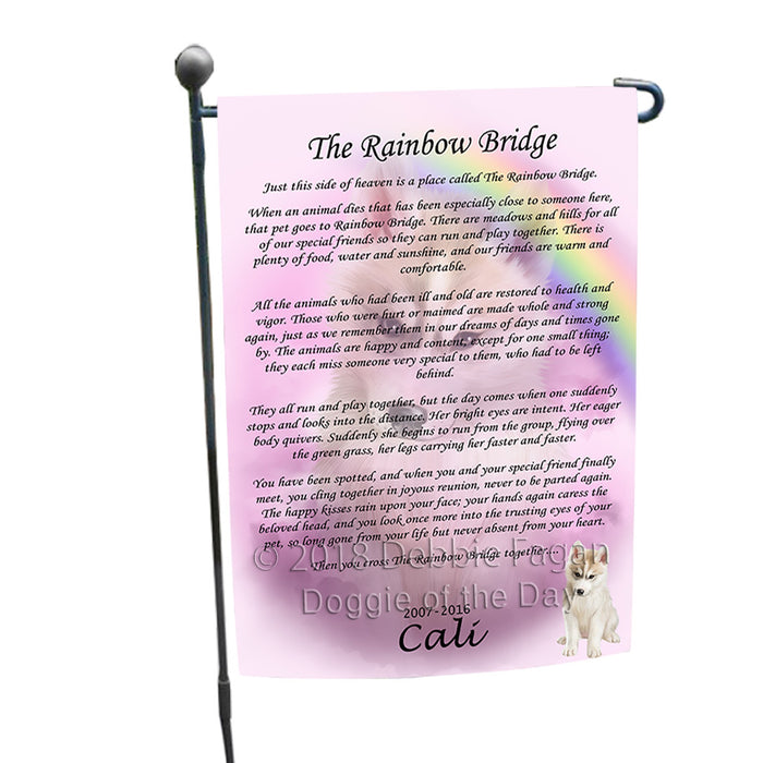 Rainbow Bridge Siberian Husky Dog Garden Flag GFLG56276