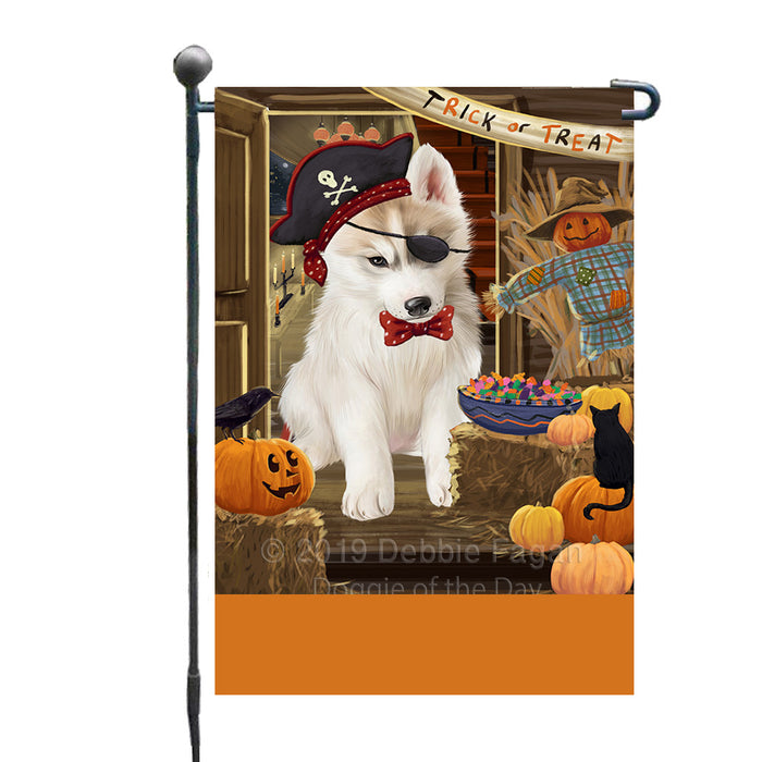 Personalized Enter at Own Risk Trick or Treat Halloween Siberian Husky Dog Custom Garden Flags GFLG-DOTD-A59738