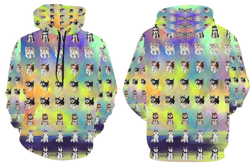 Paradise Wave Siberian Husky Dogs All Over Print Men's Hoodie