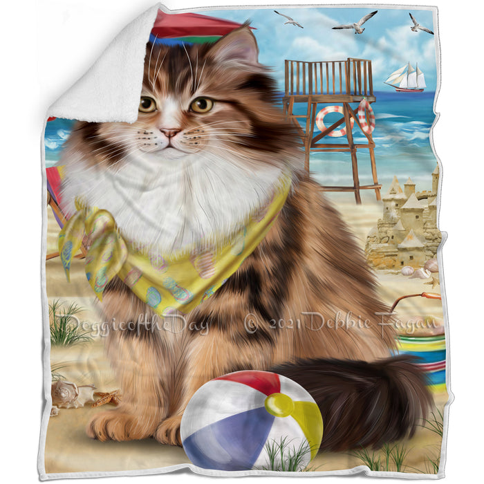 Pet Friendly Beach Siberian Cat Blanket BLNKT105015