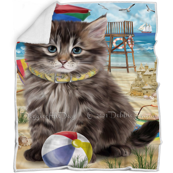 Pet Friendly Beach Siberian Cat Blanket BLNKT105051
