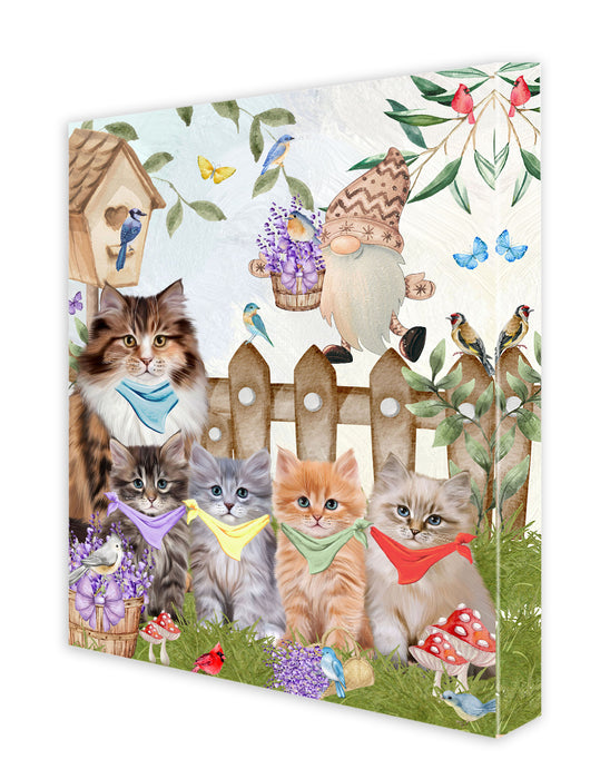 Siberian Cats Canvas: Explore a Variety of Personalized Designs, Custom, Digital Art Wall Painting, Ready to Hang Room Decor, Gift for Cat and Pet Lovers