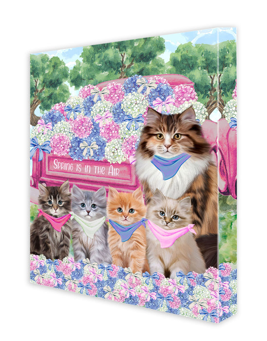 Siberian Cats Canvas: Explore a Variety of Custom Designs, Personalized, Digital Art Wall Painting, Ready to Hang Room Decor, Gift for Pet & Cat Lovers