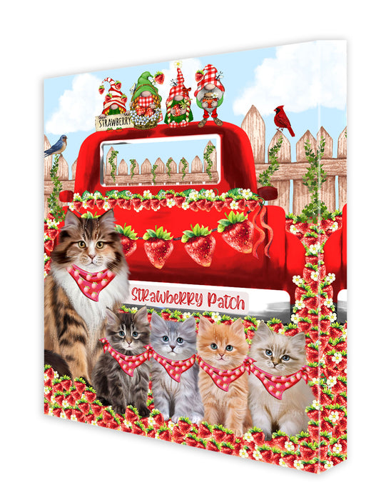 Siberian Cats Canvas: Explore a Variety of Designs, Custom, Personalized, Digital Art Wall Painting, Ready to Hang Room Decor, Gift for Cat and Pet Lovers