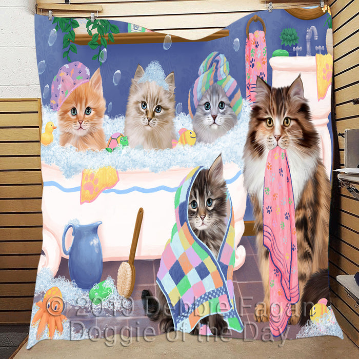 Rub A Dub Dogs In A Tub Siberian Cats Quilt