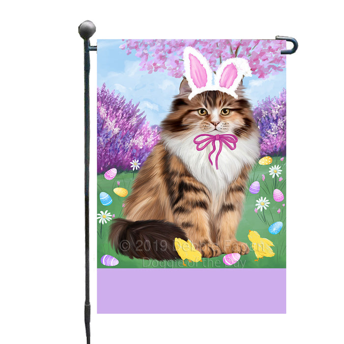 Personalized Easter Holiday Siberian Cat Custom Garden Flags GFLG-DOTD-A59018