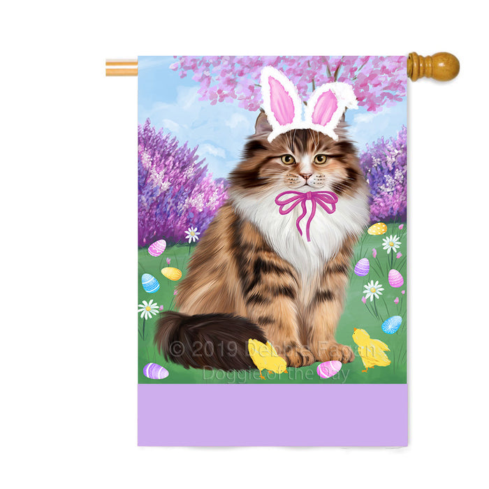 Personalized Easter Holiday Siberian Cat Custom House Flag FLG-DOTD-A59074