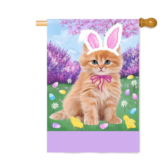 Personalized Easter Holiday Siberian Cat Custom House Flag FLG-DOTD-A59076