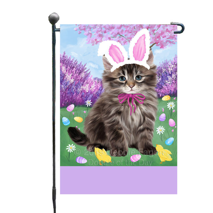 Personalized Easter Holiday Siberian Cat Custom Garden Flags GFLG-DOTD-A59021