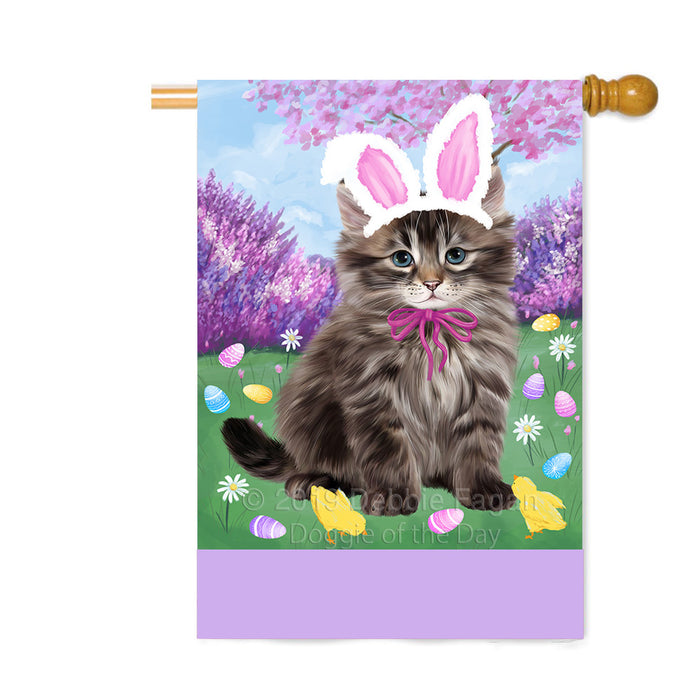 Personalized Easter Holiday Siberian Cat Custom House Flag FLG-DOTD-A59077
