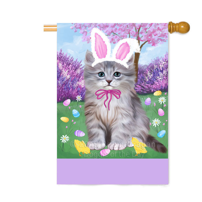 Personalized Easter Holiday Siberian Cat Custom House Flag FLG-DOTD-A59078
