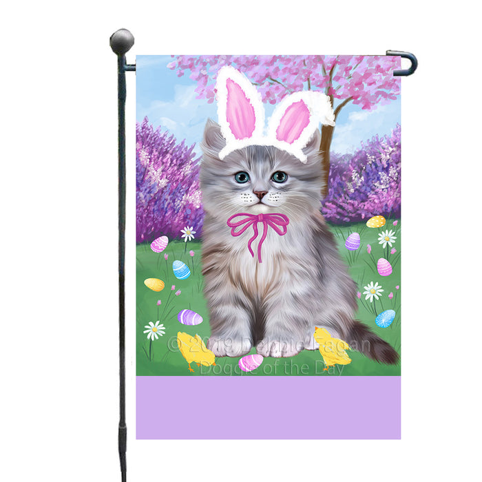 Personalized Easter Holiday Siberian Cat Custom Garden Flags GFLG-DOTD-A59022