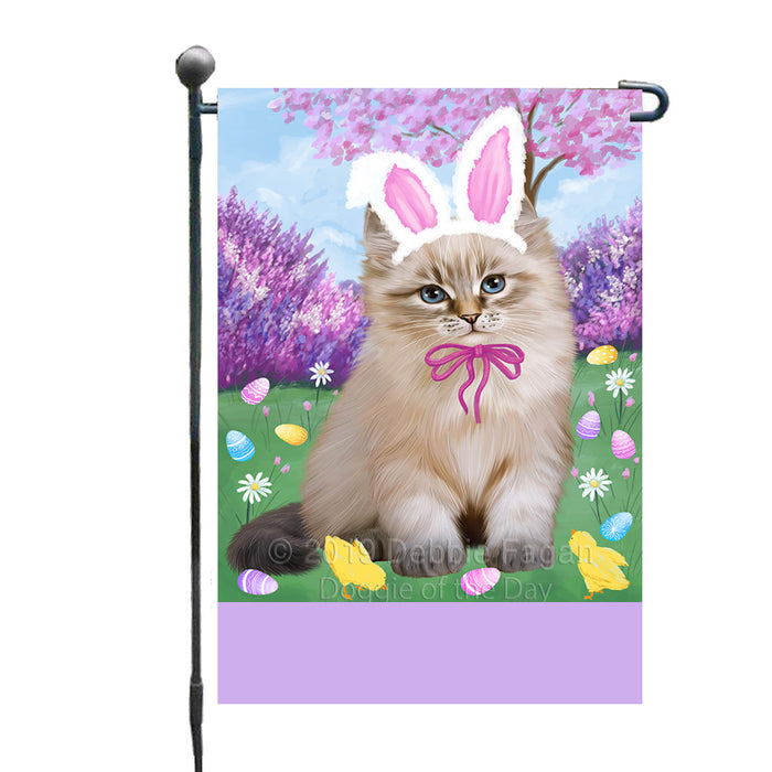 Personalized Easter Holiday Siberian Cat Custom Garden Flags GFLG-DOTD-A59023