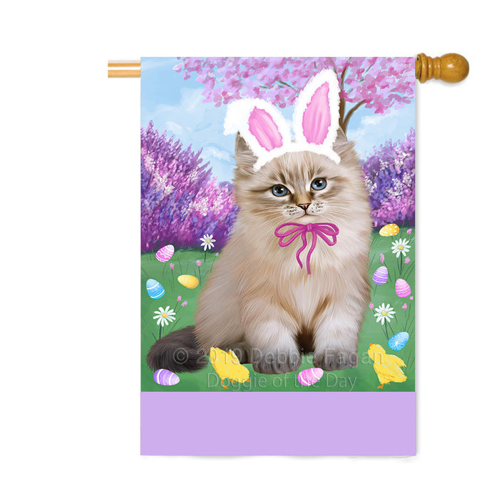 Personalized Easter Holiday Siberian Cat Custom House Flag FLG-DOTD-A59079