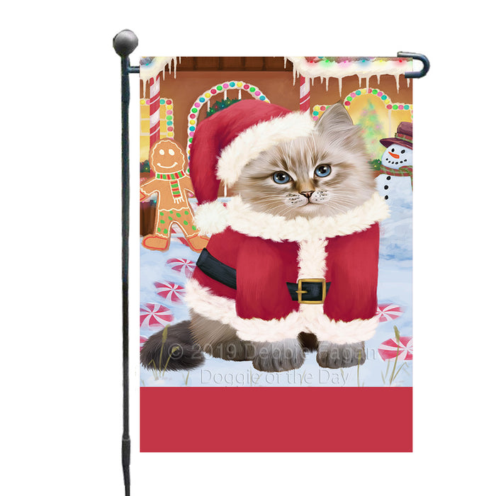 Personalized Gingerbread Candyfest Siberian Cat Custom Garden Flag GFLG64188