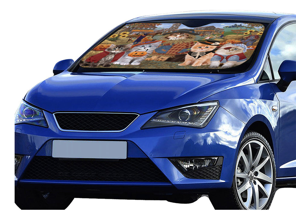 Halloween 'Round Town Siberian Cats Car Sun Shade