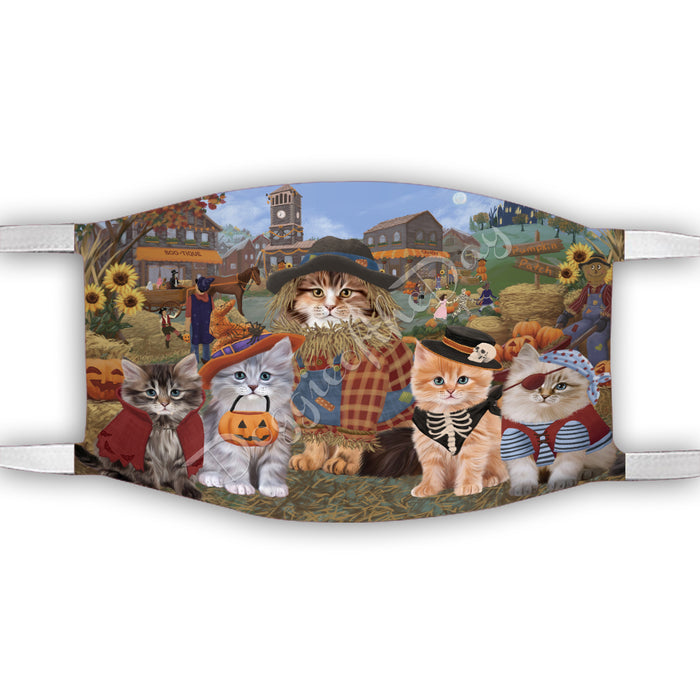Halloween 'Round Town Siberian Cats Face Mask FM49993