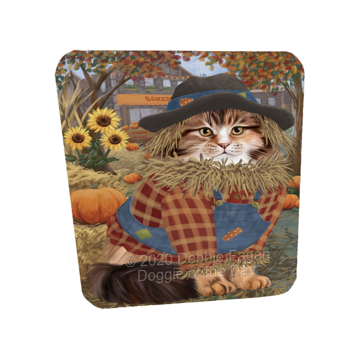 Halloween 'Round Town Siberian cats Coasters Set of 4 CSTA58022