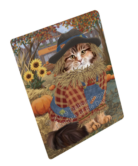 Fall Pumpkin Scarecrow Siberian cats Cutting Board - For Kitchen - Scratch & Stain Resistant - Designed To Stay In Place - Easy To Clean By Hand - Perfect for Chopping Meats, Vegetables