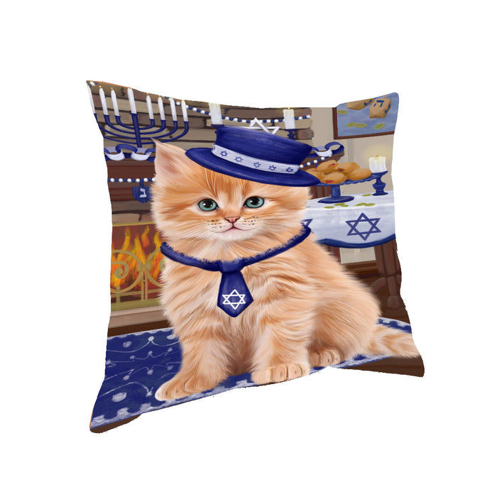 Happy Hanukkah Siberian Cat Pillow PIL85540