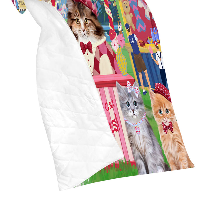 Carnival Kissing Booth Siberian Cats Quilt