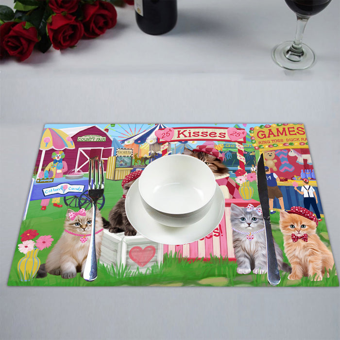 Carnival Kissing Booth Siberian Cats Placemat