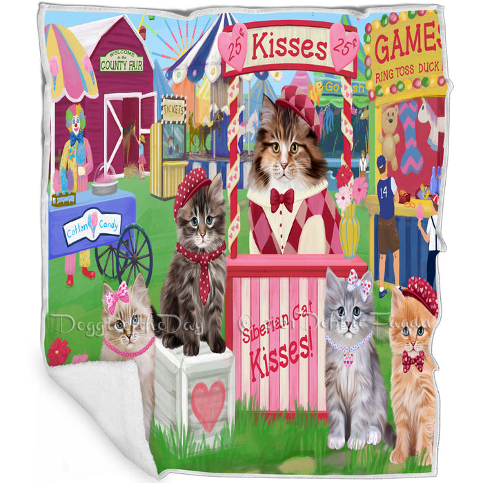 Carnival Kissing Booth Siberian cats Blanket BLNKT123789