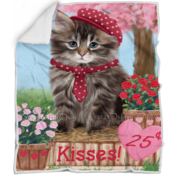Rosie 25 Cent Kisses Siberian Cat Blanket BLNKT125544