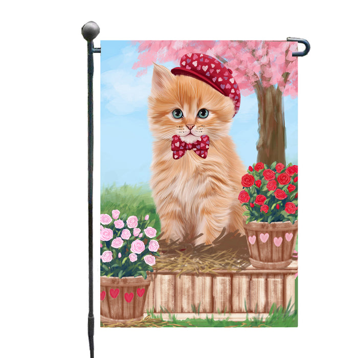 Personalized Rosie 25 Cent Kisses Siberian Cat Custom Garden Flag GFLG64803
