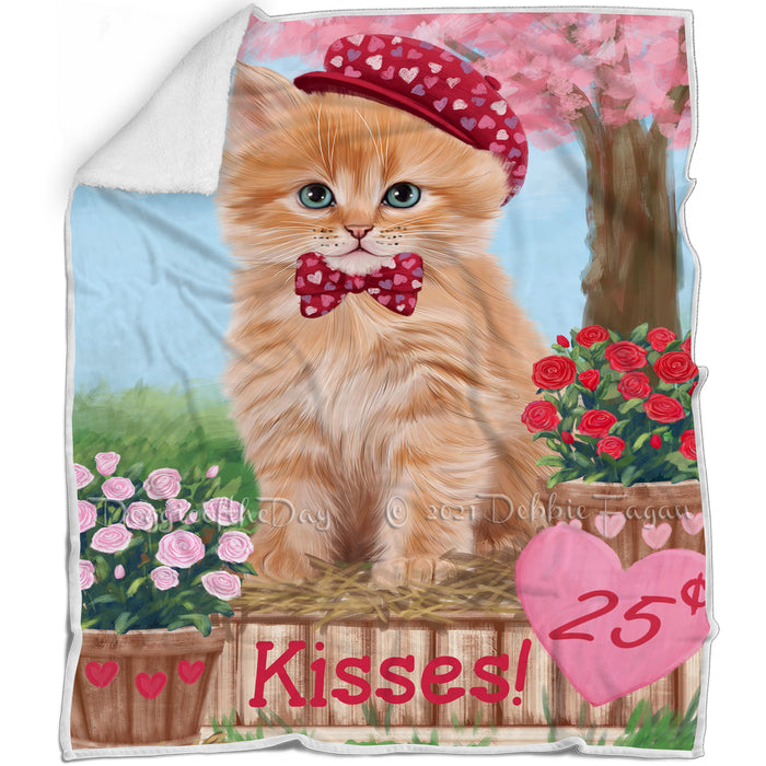 Rosie 25 Cent Kisses Siberian Cat Blanket BLNKT125553