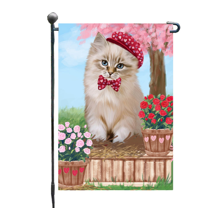 Personalized Rosie 25 Cent Kisses Siberian Cat Custom Garden Flag GFLG64804
