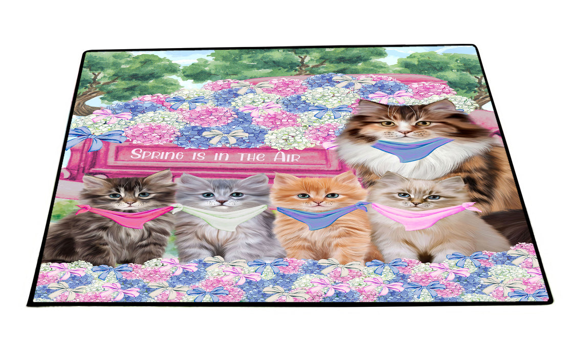 Siberian Cats Floor Mats: Explore a Variety of Designs, Personalized, Custom, Halloween Anti-Slip Doormat for Indoor and Outdoor, Cat Gift for Pet Lovers