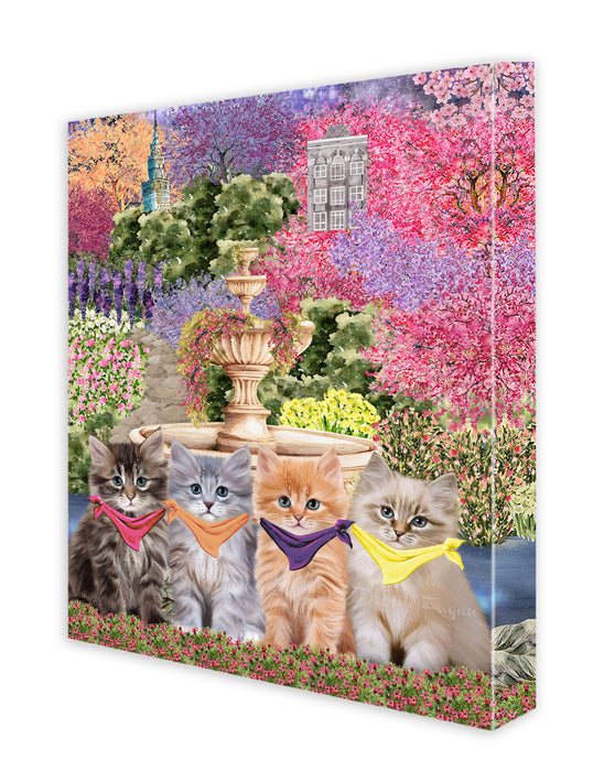 Siberian Cats Canvas: Explore a Variety of Designs, Digital Art Wall Painting, Personalized, Custom, Ready to Hang Room Decoration, Gift for Pet & Cat Lovers