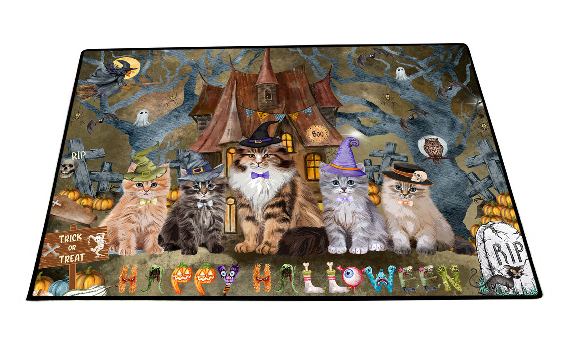 Siberian Cats Floor Mat: Explore a Variety of Designs, Custom, Personalized, Anti-Slip Door Mats for Indoor and Outdoor, Gift for Cat and Pet Lovers