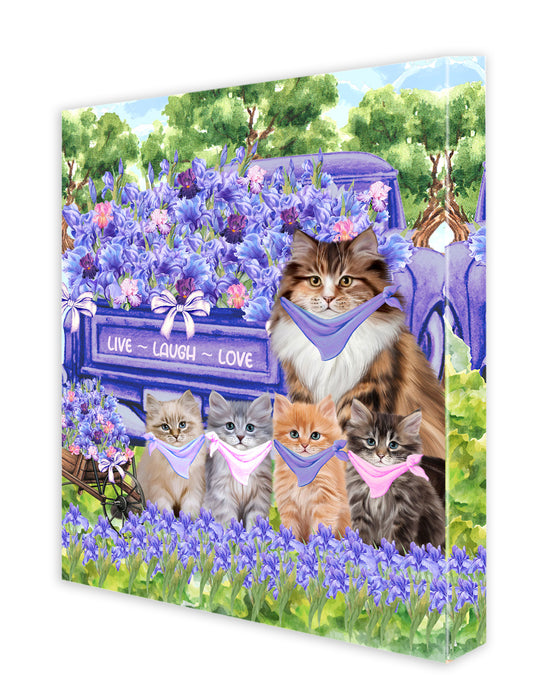 Siberian Cats Canvas: Explore a Variety of Designs, Digital Art Wall Painting, Personalized, Custom, Ready to Hang Room Decoration, Gift for Pet & Cat Lovers