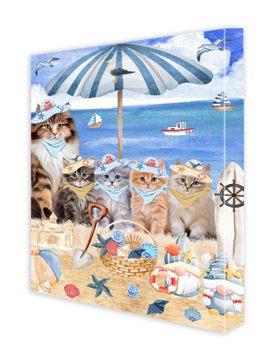 Siberian Cats Canvas: Explore a Variety of Personalized Designs, Custom, Digital Art Wall Painting, Ready to Hang Room Decor, Gift for Cat and Pet Lovers