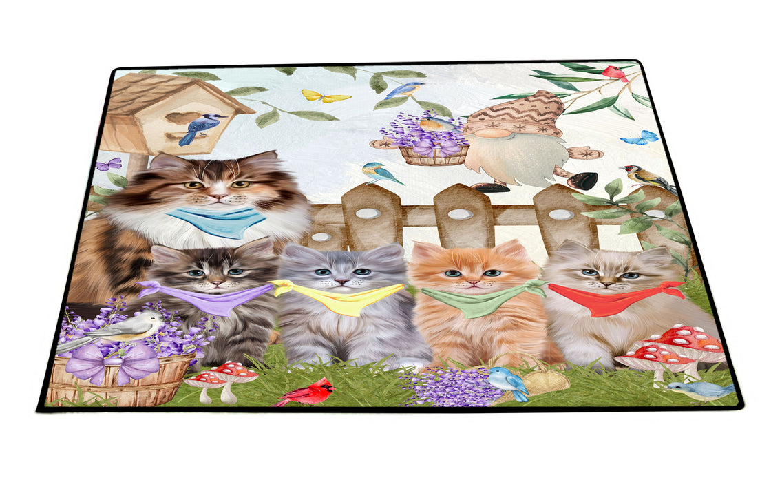 Siberian Cats Floor Mats and Doormat: Explore a Variety of Designs, Custom, Anti-Slip Welcome Mat for Outdoor and Indoor, Personalized Gift for Cat Lovers