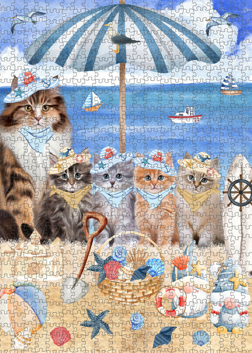 Siberian Cats Jigsaw Puzzle: Interlocking Puzzles Games for Adult, Explore a Variety of Custom Designs, Personalized, Pet and Cat Lovers Gift