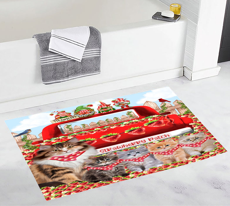 Siberian Cats Bath Mat: Explore a Variety of Designs, Custom, Personalized, Non-Slip Bathroom Floor Rug Mats, Gift for Cat and Pet Lovers